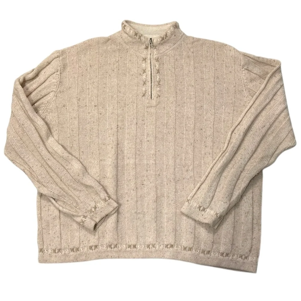 Woolrich Beige Zip-Up Sweater‎ Men’s XL